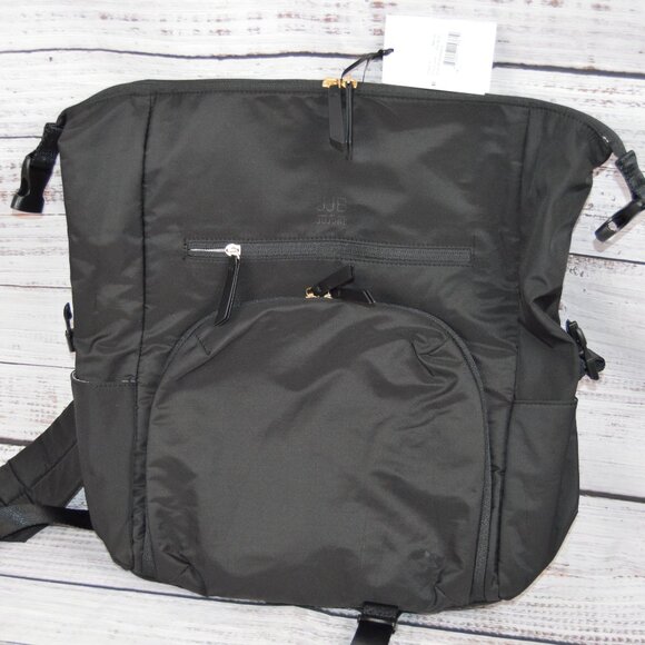 JJB By JUJUBE Large Modern Diaper Backpack Black NWT - Picture 15 of 16
